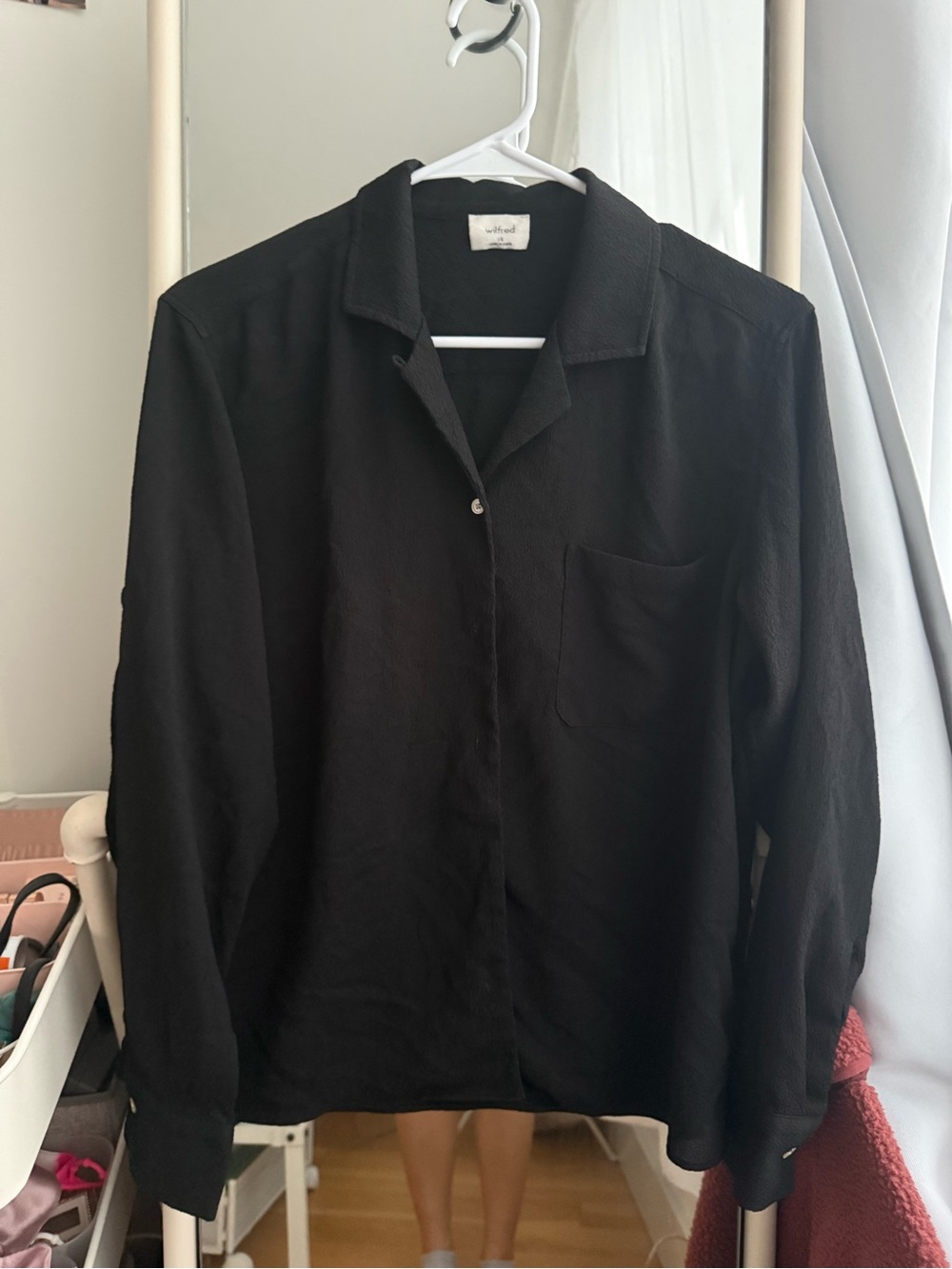Aritzia Wilfred Black Blouse / Button Up Shirt